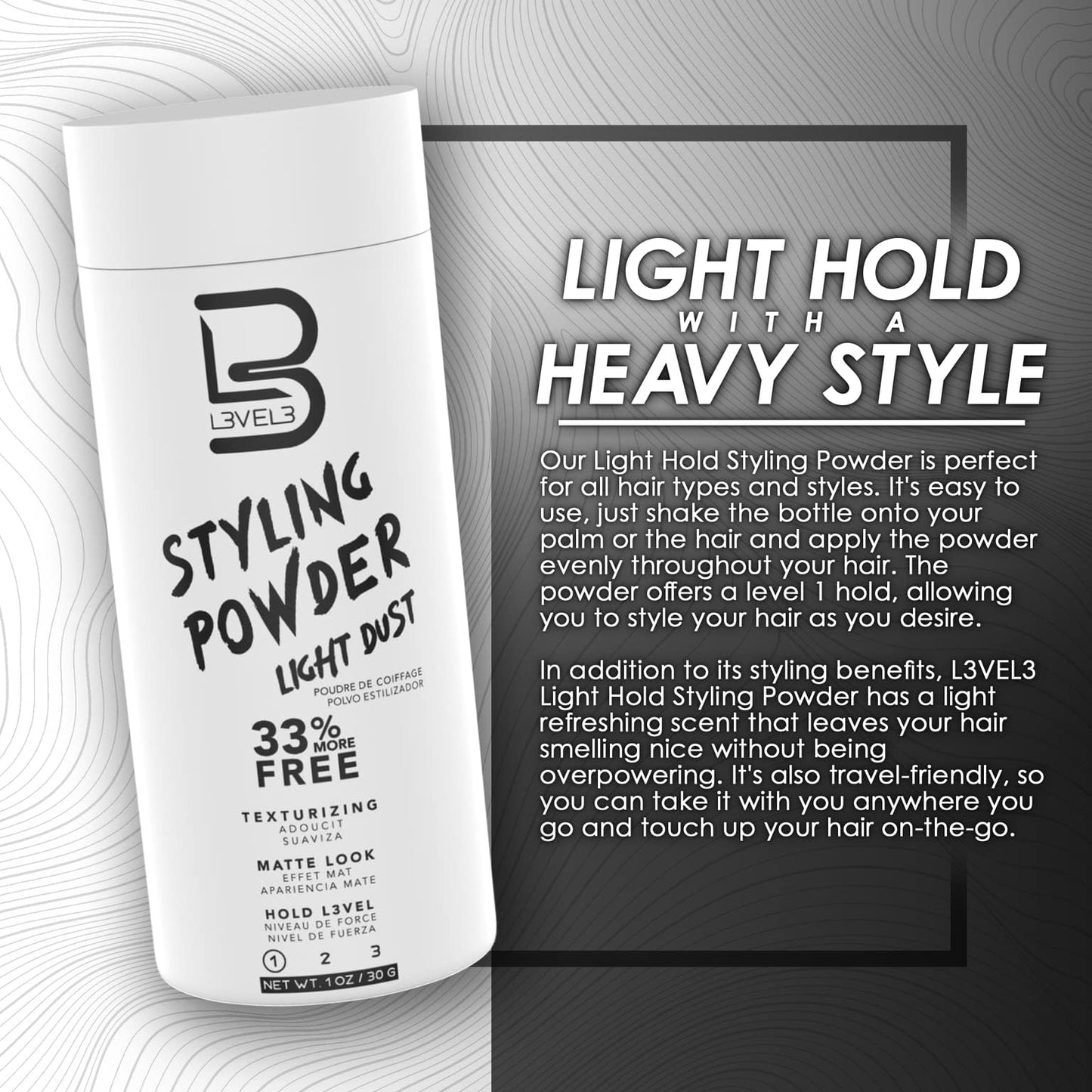 L3VEL3 Light Hold Styling Powder, 30g