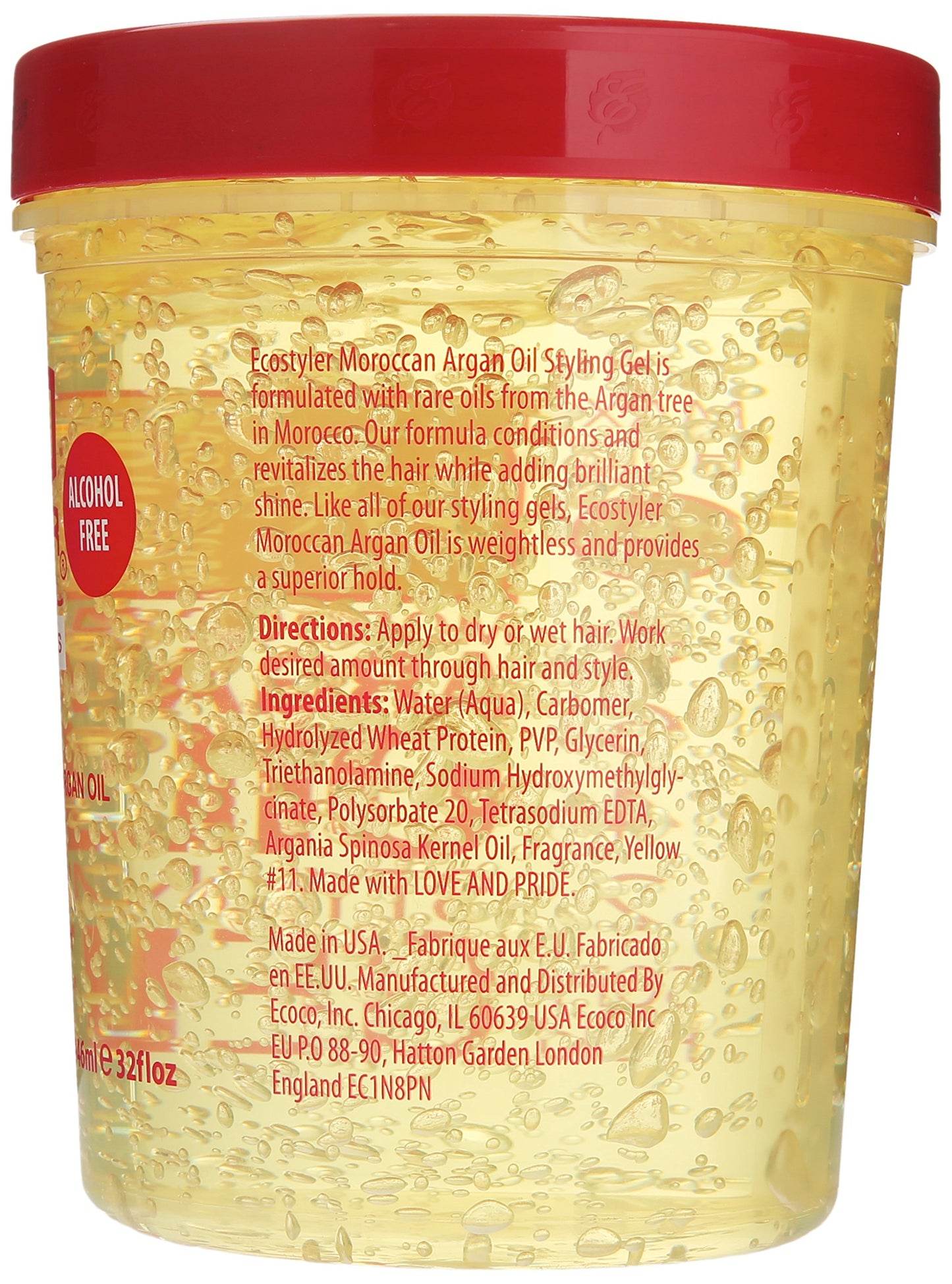 Eco Style Moroccan Argan Oil Gel, 32 Ounce