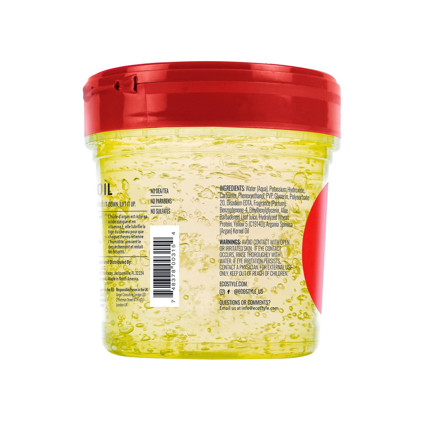 Eco Style Moroccan Argan Oil Styling Gel, 8 Ounce