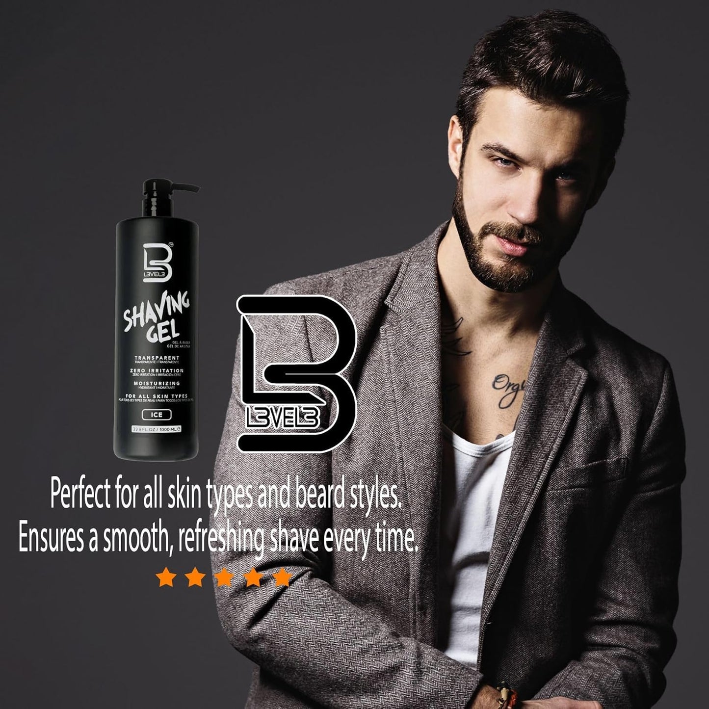 L3VEL3 Shaving Gel, 1000ml