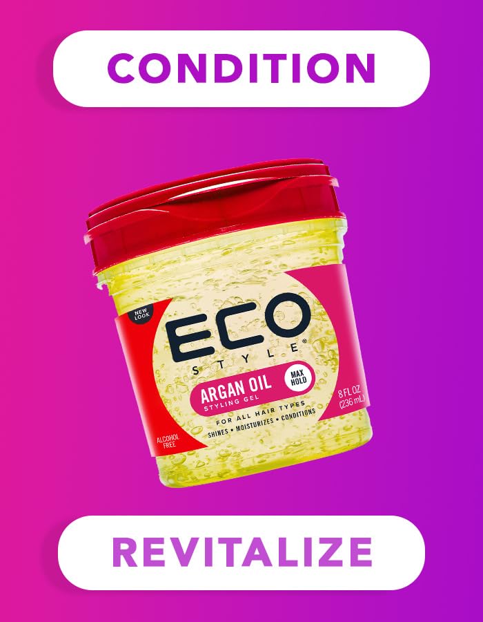 Eco Style Moroccan Argan Oil Styling Gel, 8 Ounce