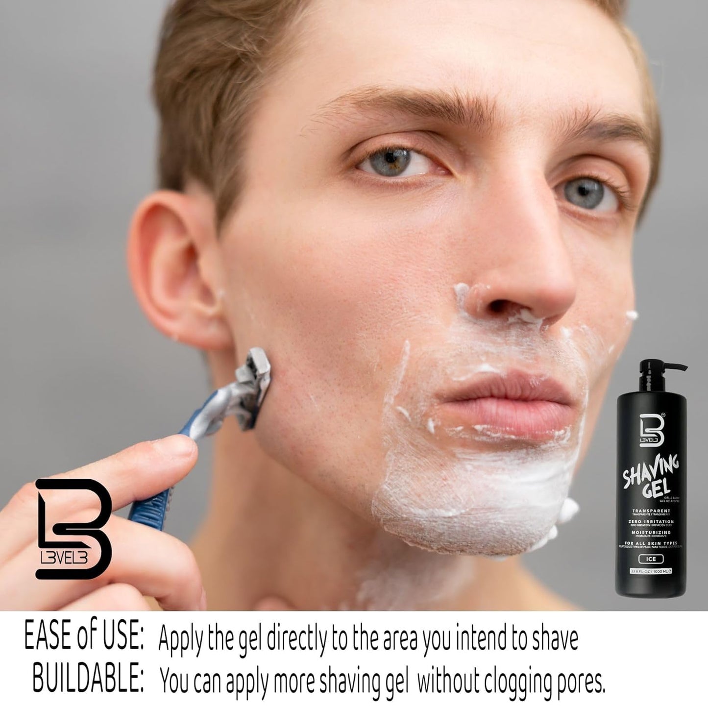 L3VEL3 Shaving Gel, 1000ml