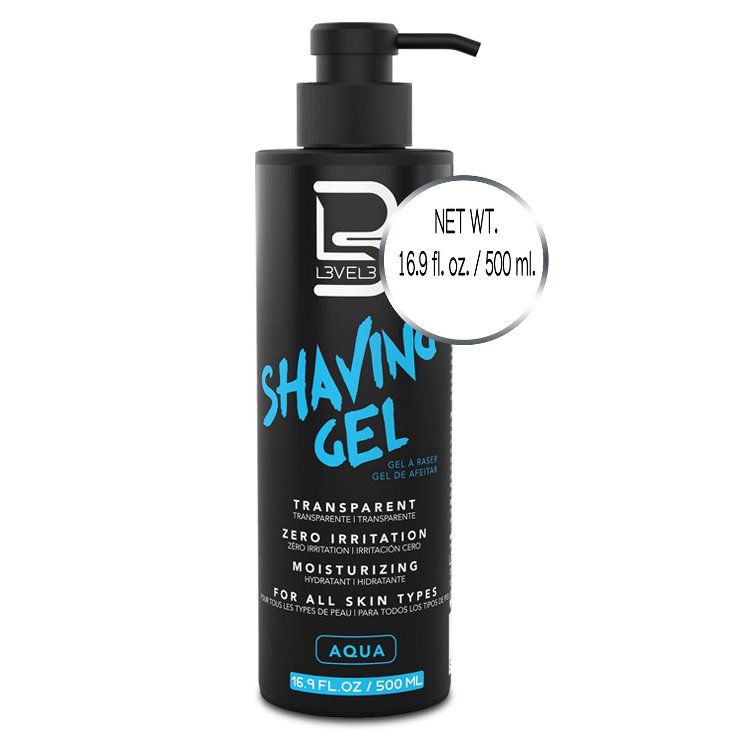 L3 Straight Razor Shave Gel - Aqua, 250ml